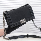 CHANEL - Exotics Small Boy Bag Black Python Molurus Leather