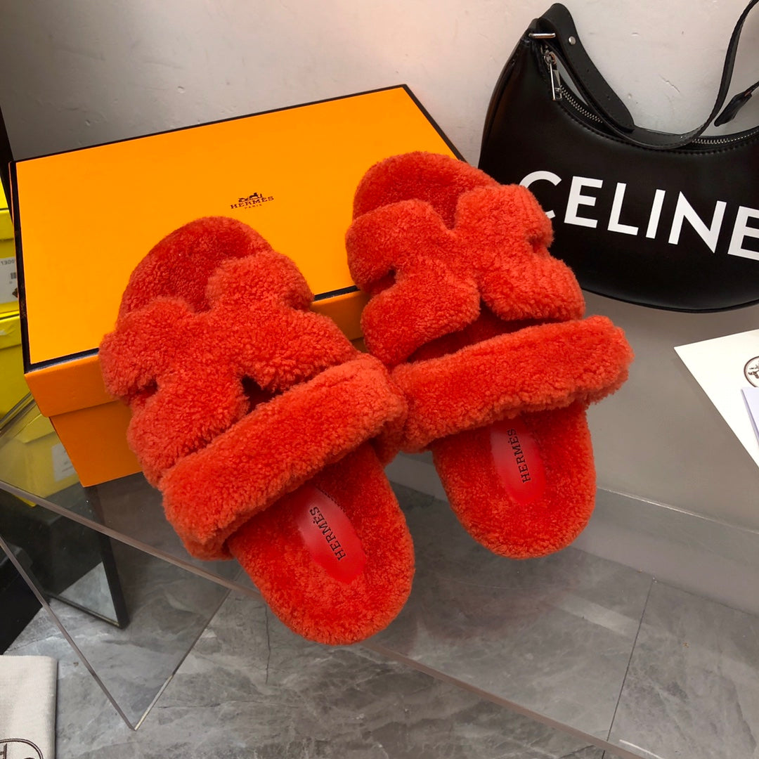 HERMES - Orange Shearling Chypre