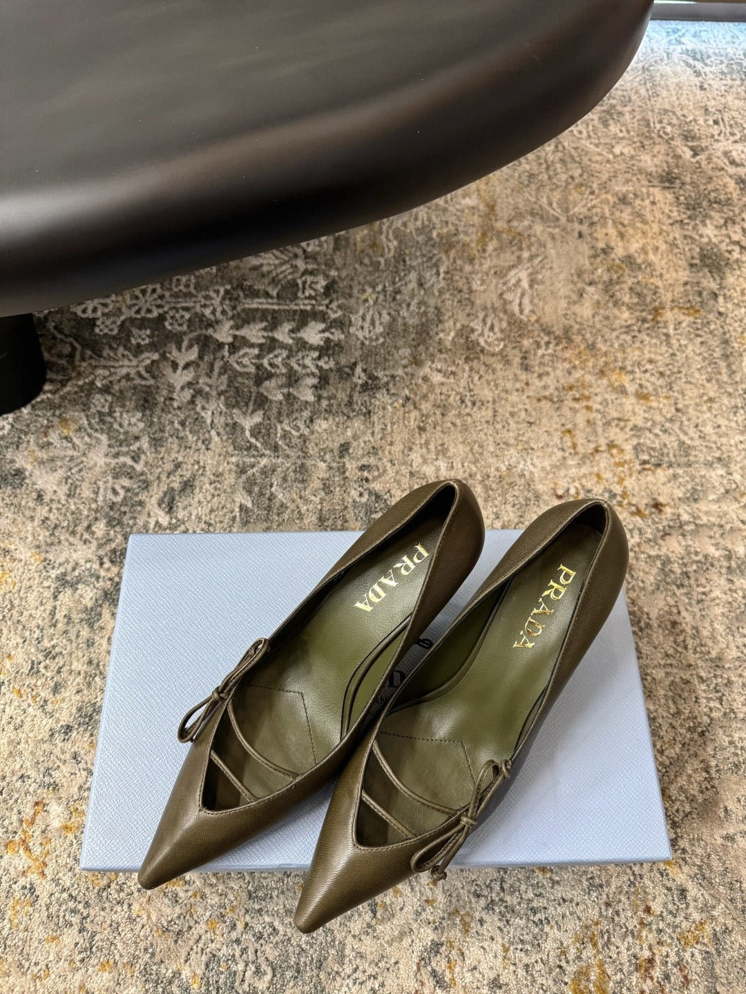 DIOR - open side patent leather heeled pumps