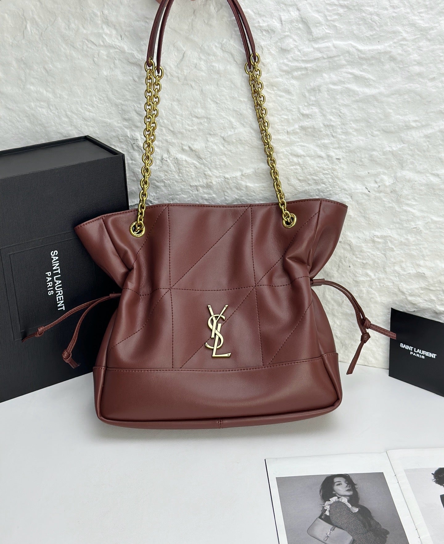 SAINT LAURENT- JAMIE SHOPPING LAMBSKIN