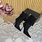 SAINT LAURENT - Oxalis Mesh Pointed Boots