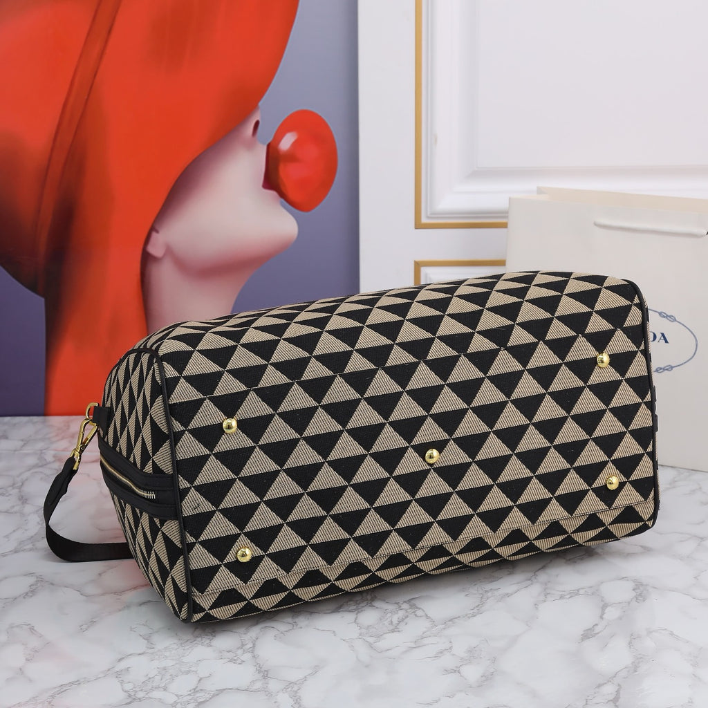 PRADA - Prada Symbole embroidered fabric bag