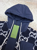 GUCCI  - Blue Gg Fuzzy Fabric Jacquard