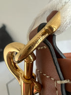 CELINE - TEEN CLARA BAG IN TRIOMPHE CANVAS AND CALFSKIN