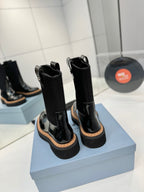 PRADA - Monolith Brushed Leather Chelsea Boot