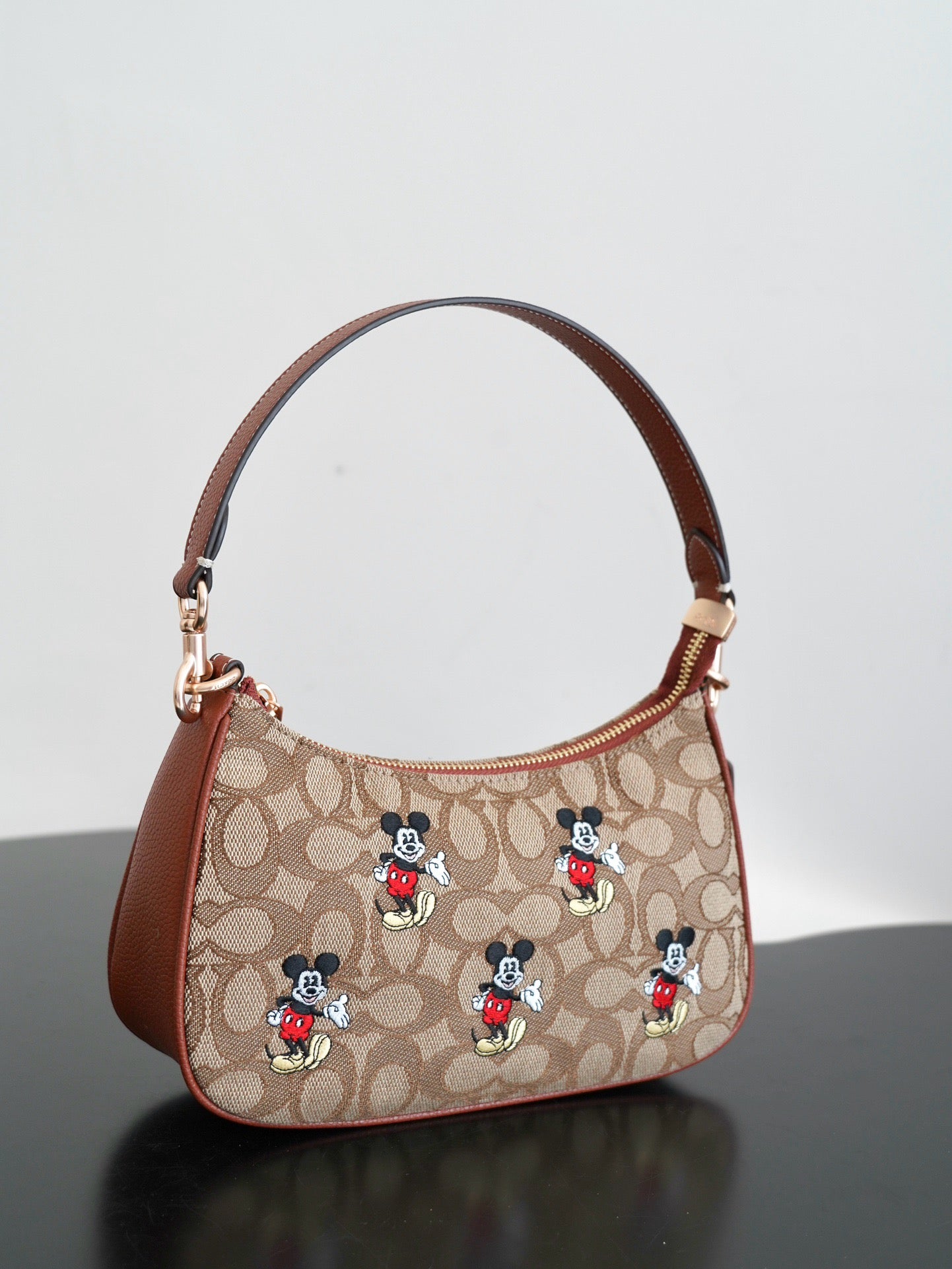 COACH - Disney Mini Dempsey Bag In Signature Jacquard Mickey Mouse