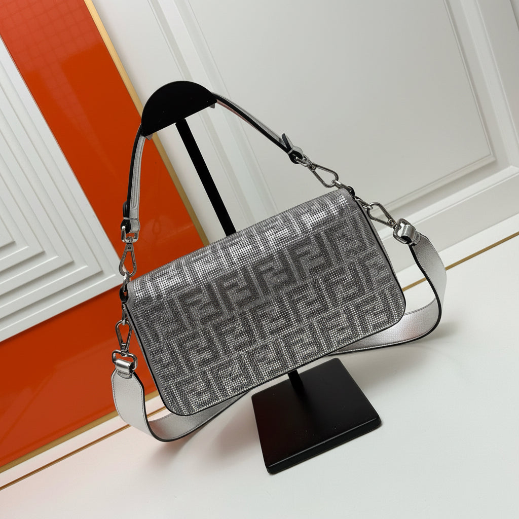 FENDI - Big Baguette Bag in Crystal FF Motif