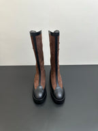 CHANEL - Chanel Suede and Leather High Boot