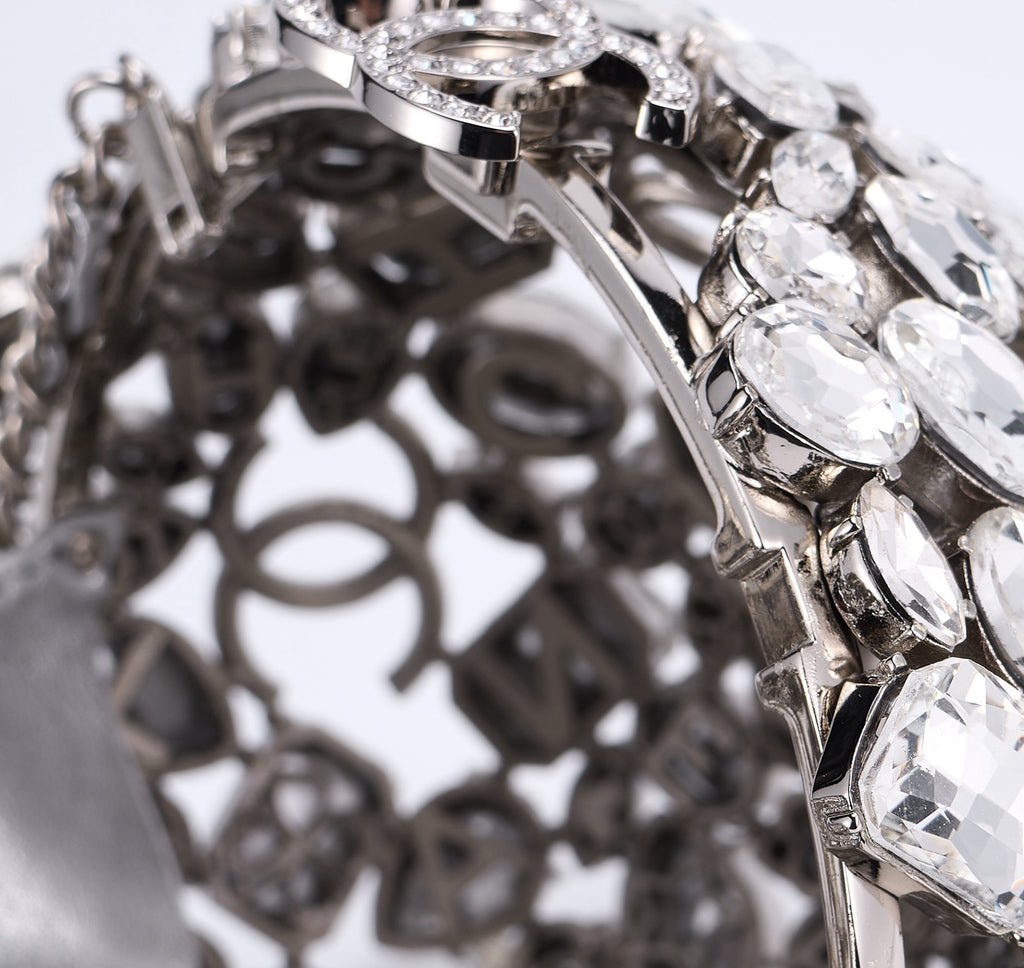 CHANEL - Gold Metal Strass Crystal Sphere Minaudiere Clutch Hardware, 2025