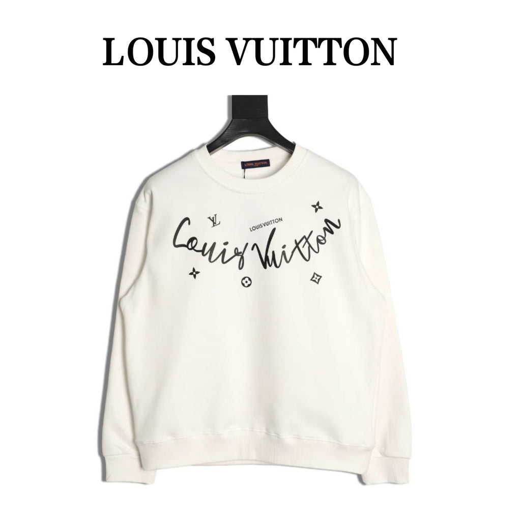 LOUIS VUITTON -unisex Cursive Signature Pullove