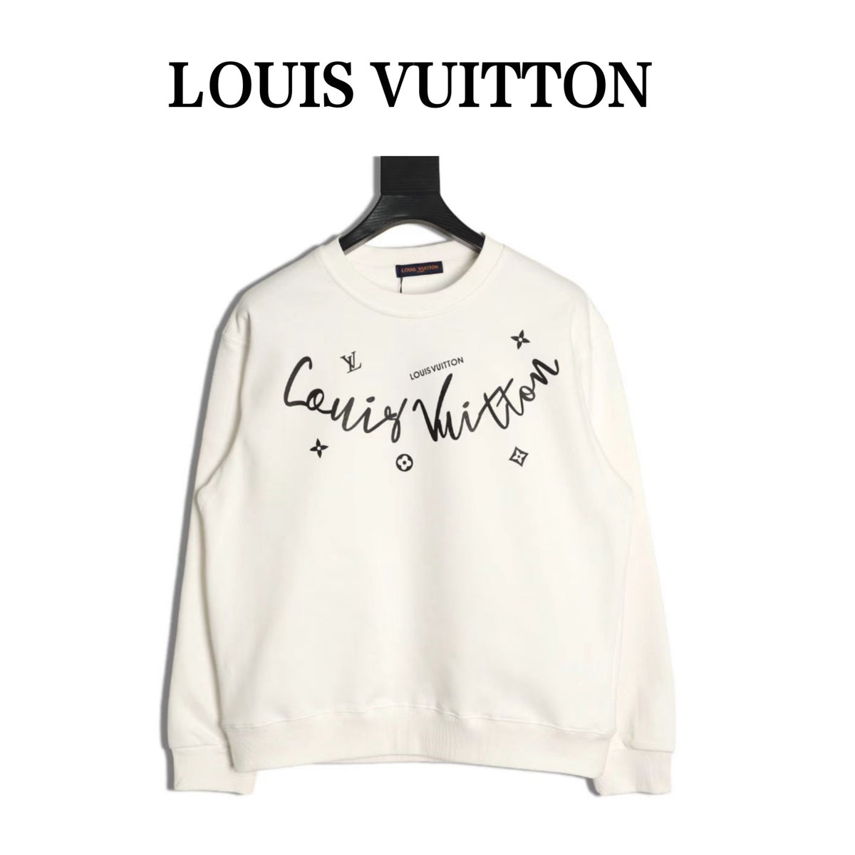 LOUIS VUITTON -unisex Cursive Signature Pullove