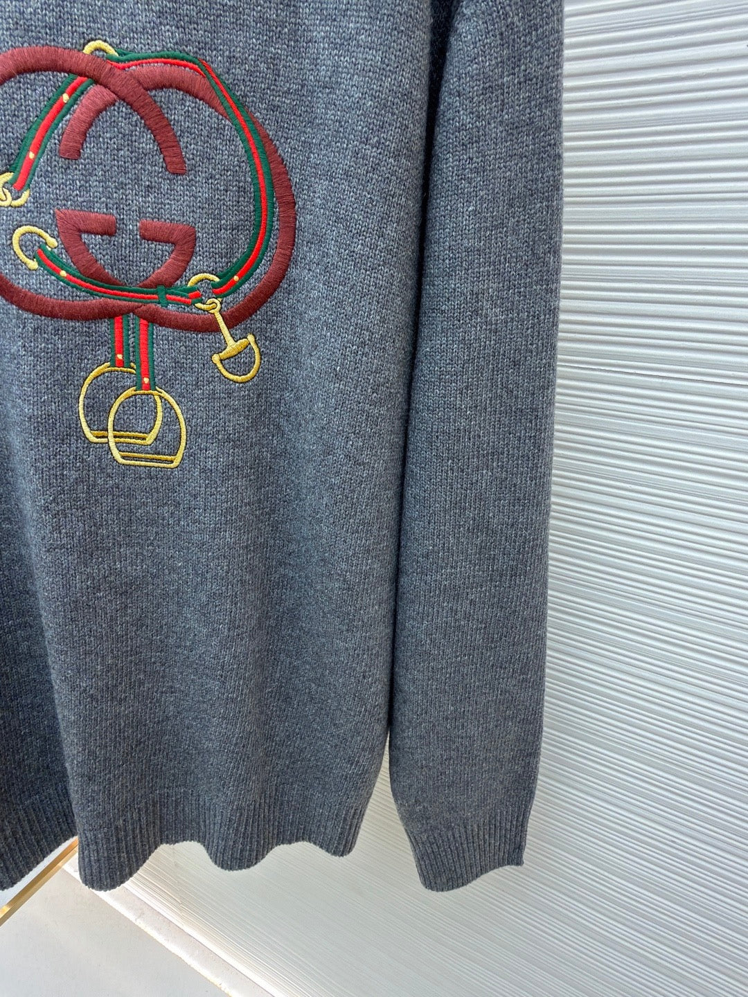 GUCCI  - Knit wool sweater with embroidery unisex