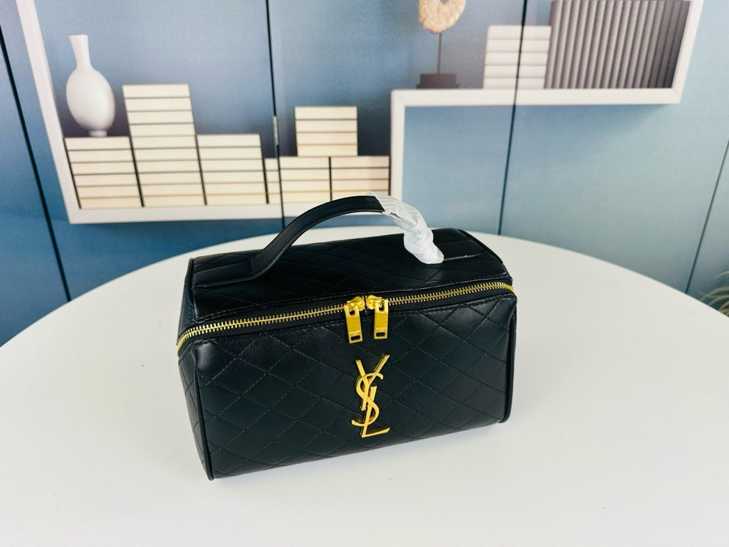 SAINT LAURENT - Leather vanity case