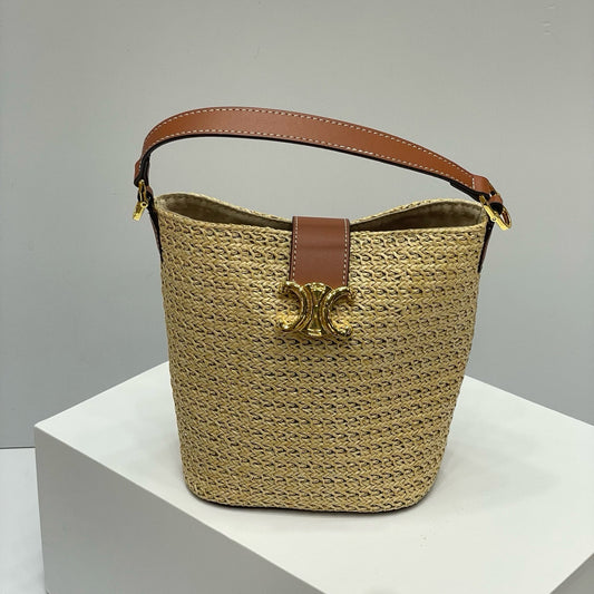 CELIN - MINI BUCKET LOUISE IN RAFFIA