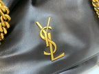 SAINT LAURENT- Black Leather Handbag