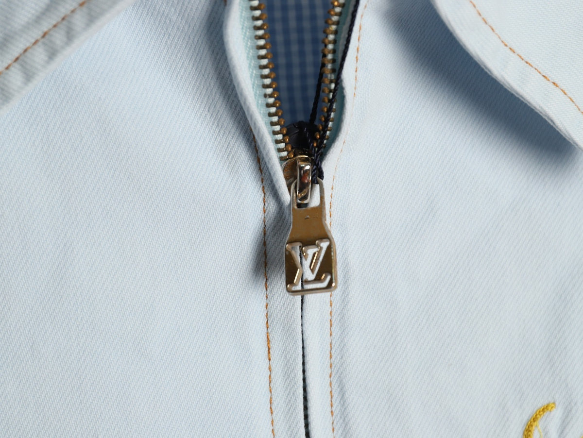 LOUIS VUITTON - Embroidered Signature Denim Workwear Blouson