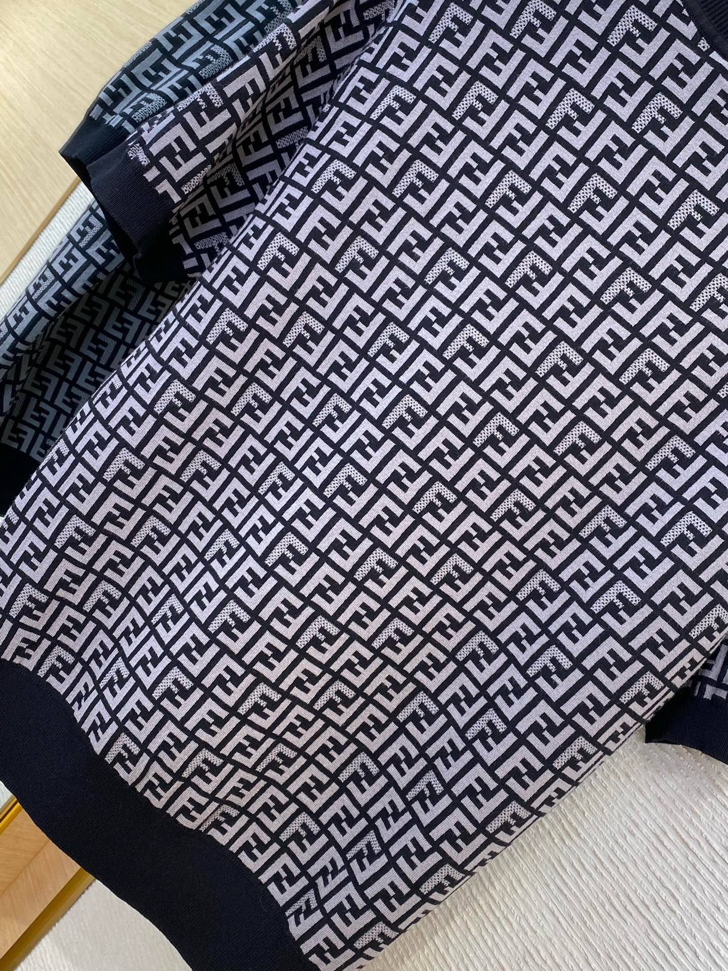 FENDI - Jacquard Knitted T-Shirt