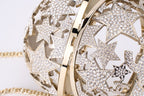 CHANEL - Gold Metal Strass Crystal Sphere Minaudiere Clutch Gold Hardware, 2025