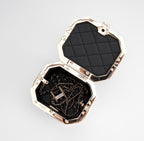 CHANEL - Limited Edition Black Quilted Resin Tea Box Minaudiere Imitation Pearl and Gold Hardware, 2024