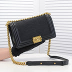 CHANEL - Exotics Small Boy Bag Black Python Molurus Leather