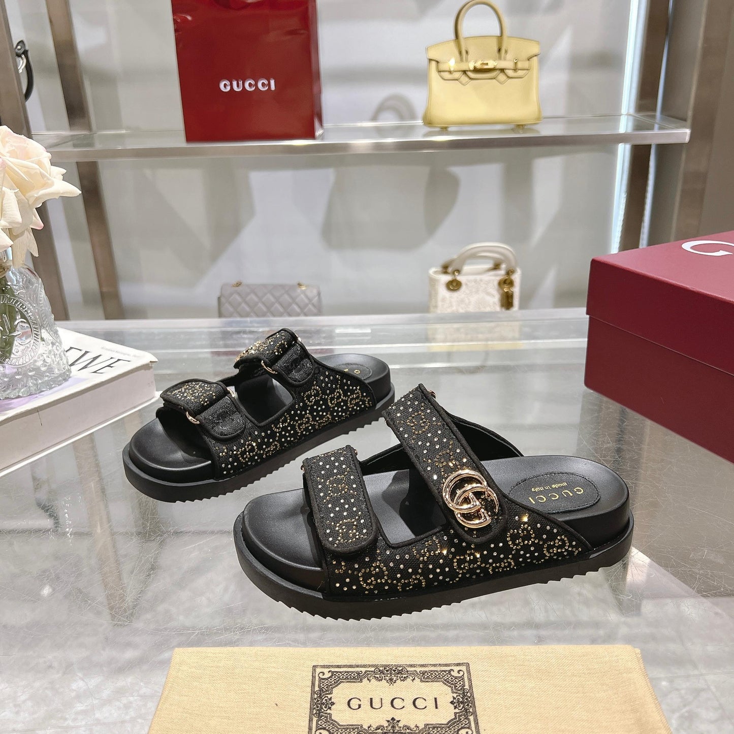 GUCCI - Glitter slippers