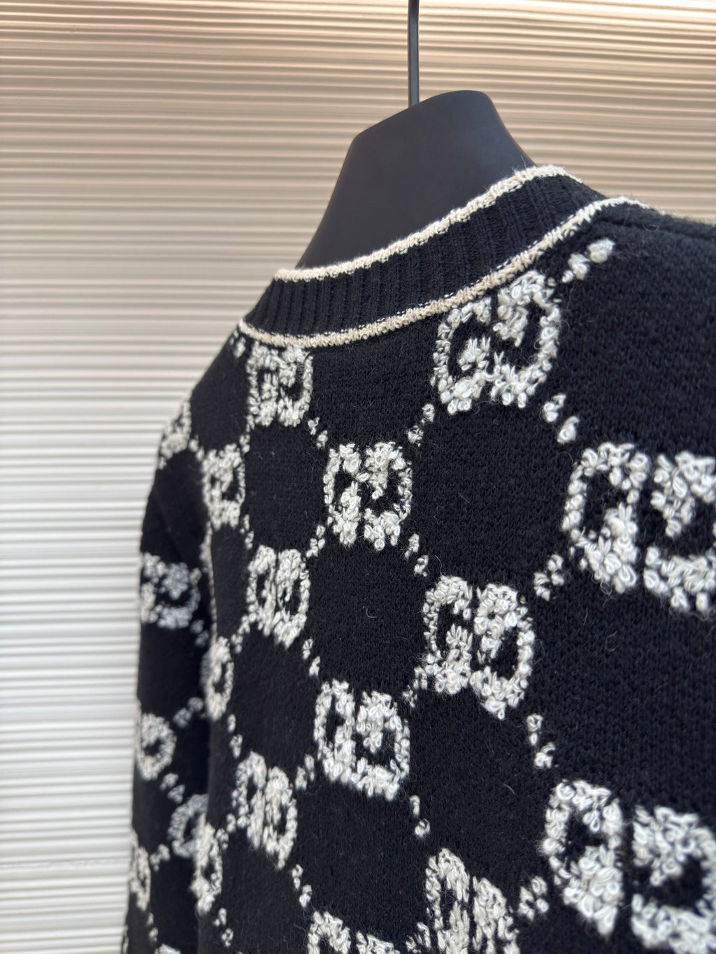 GUCCI  - Women's Black Embroidered Monogram