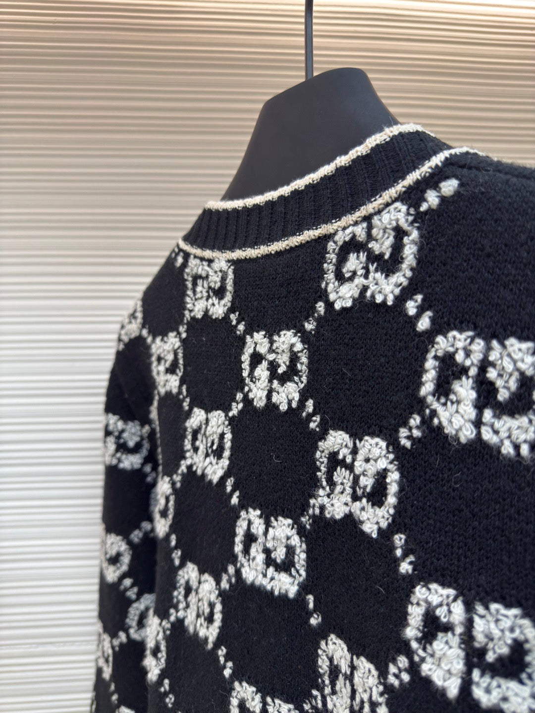 GUCCI  - Women's Black Embroidered Monogram