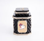 CHANEL - Limited Edition Black Quilted Resin Tea Box Minaudiere Imitation Pearl and Gold Hardware, 2024