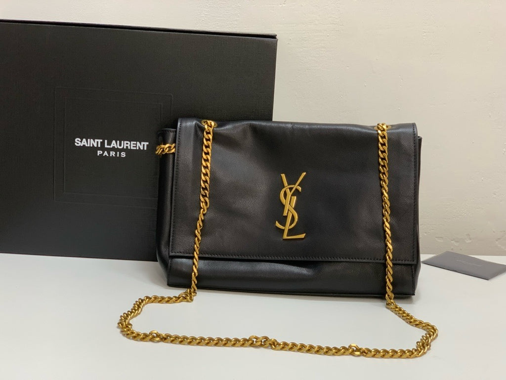 SAINT LAURENT- Black Leather Handbag