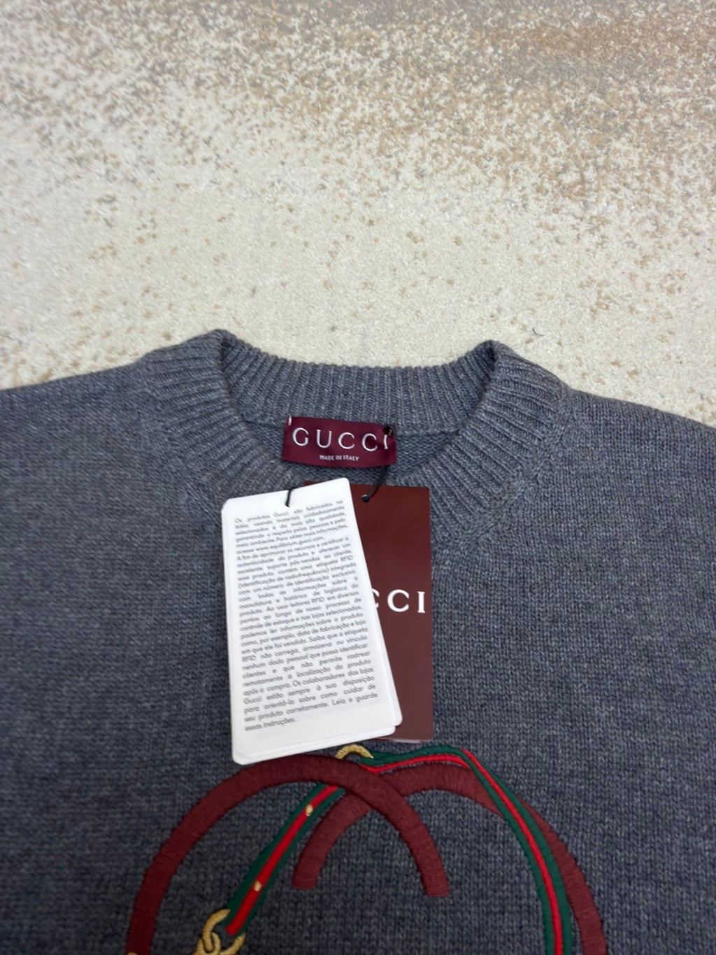 GUCCI  - Knit wool sweater with embroidery unisex