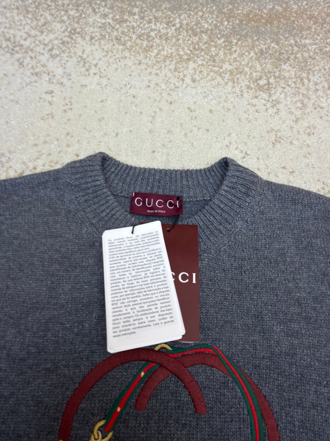 GUCCI  - Knit wool sweater with embroidery unisex