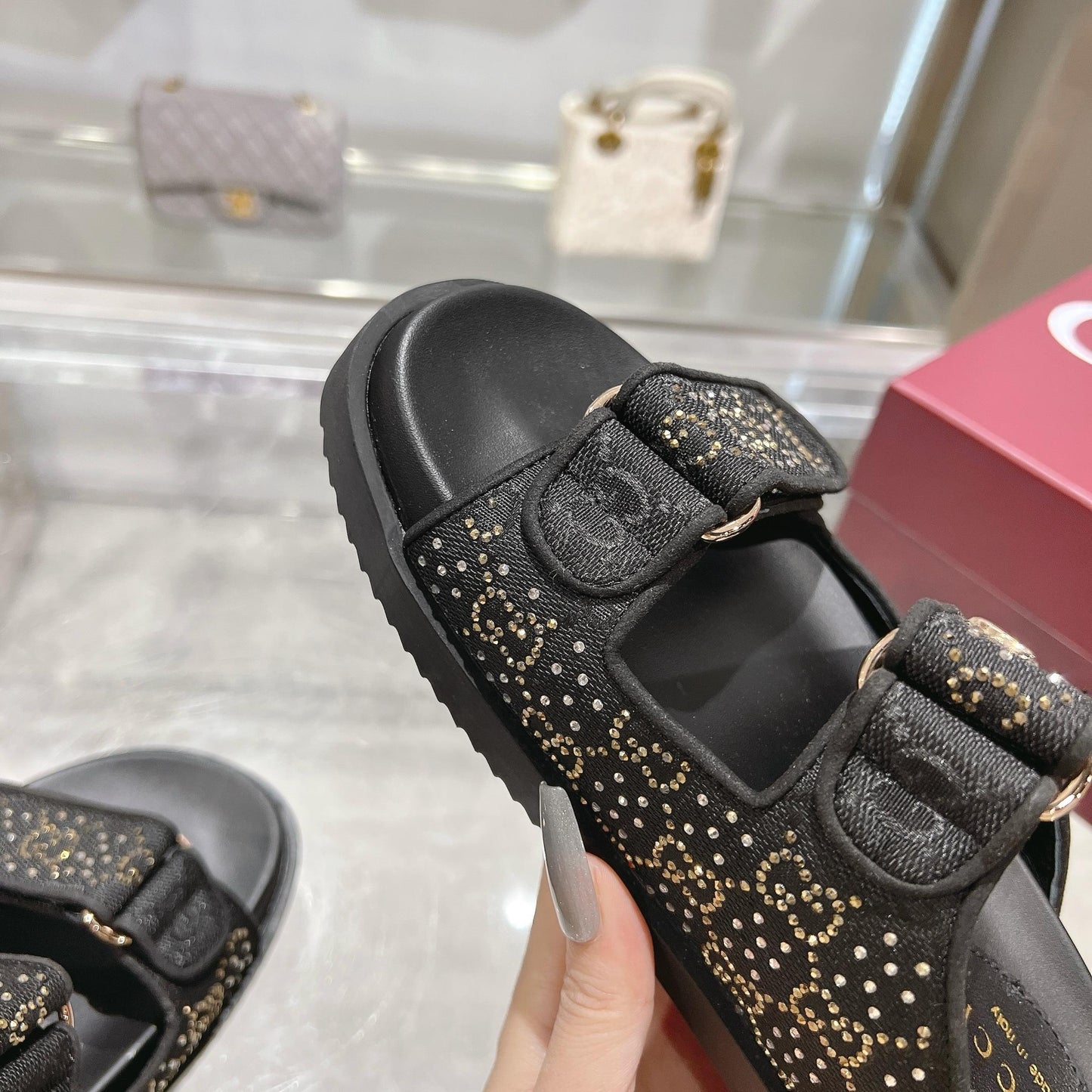 GUCCI - Glitter slippers