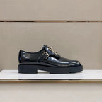 GIVENCHY - Givenchy Black Squared Buckle Loafers