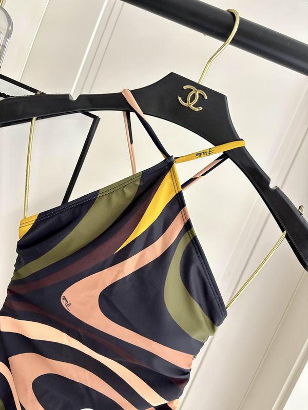 PUCCI - Patterned Halterneck One-Piece Swimsuit