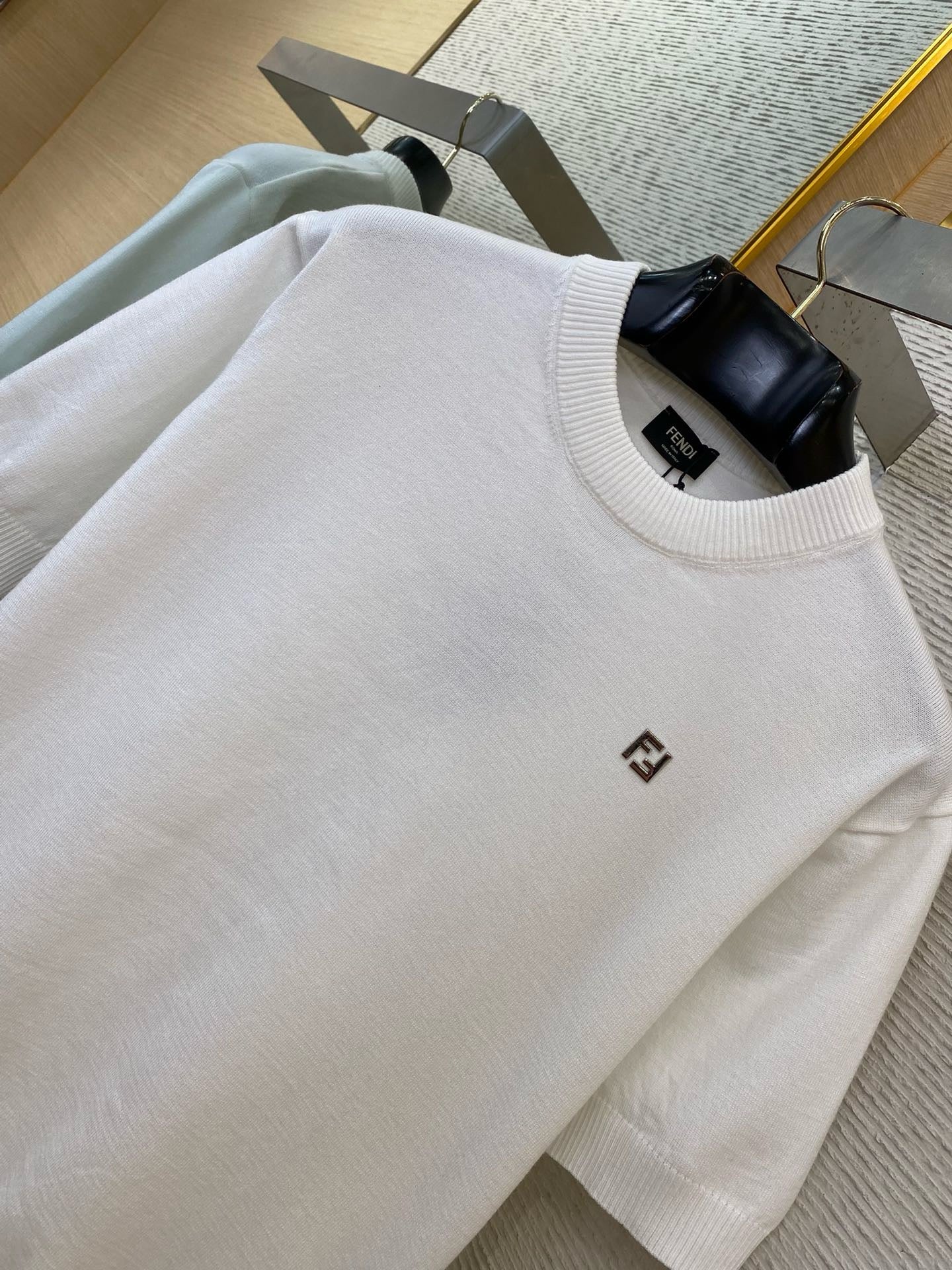 FENDI - Jacquard Knitted T-Shirt