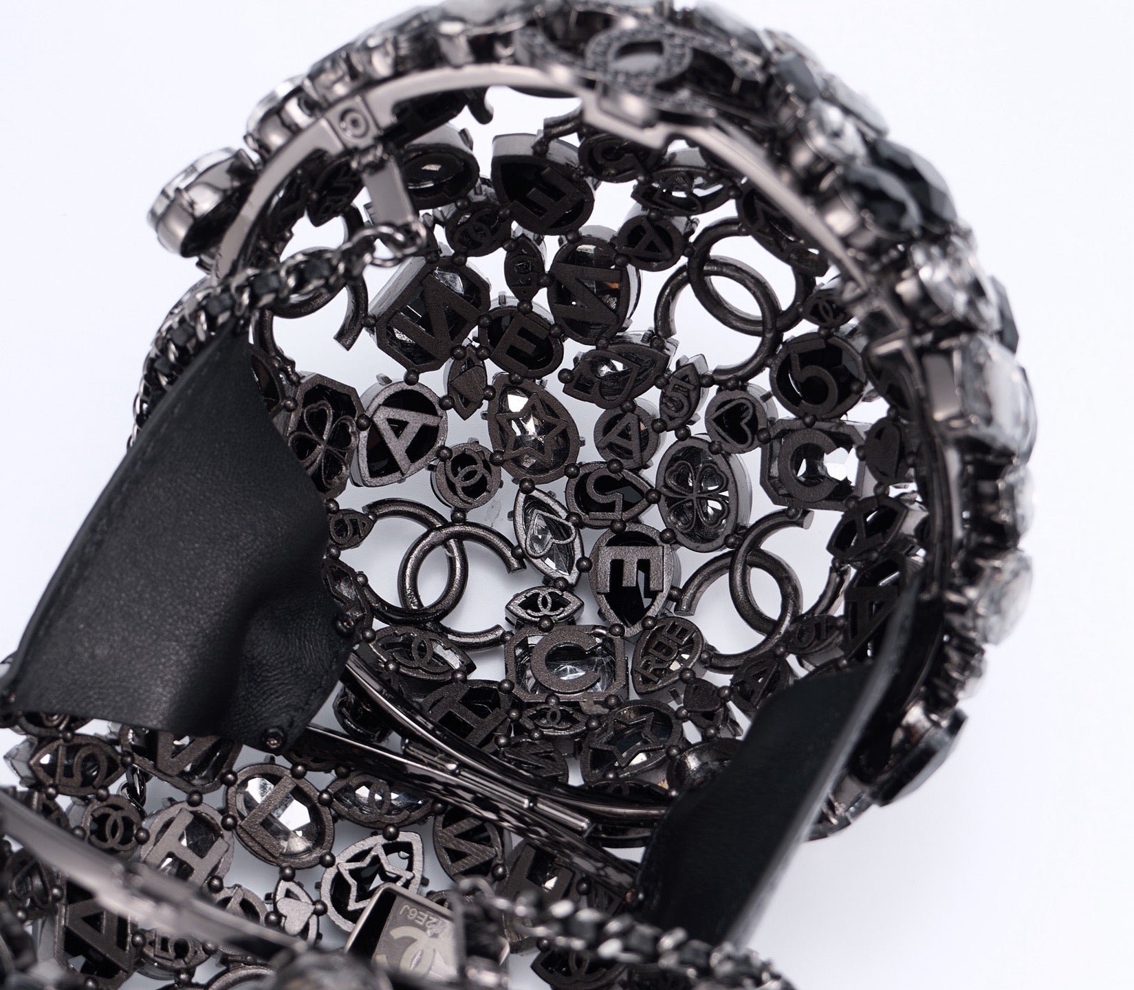 CHANEL - Gold Metal Strass Crystal Sphere Minaudiere Clutch Hardware, 2025