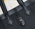 FENDI - Brown FF jacquard leather bag