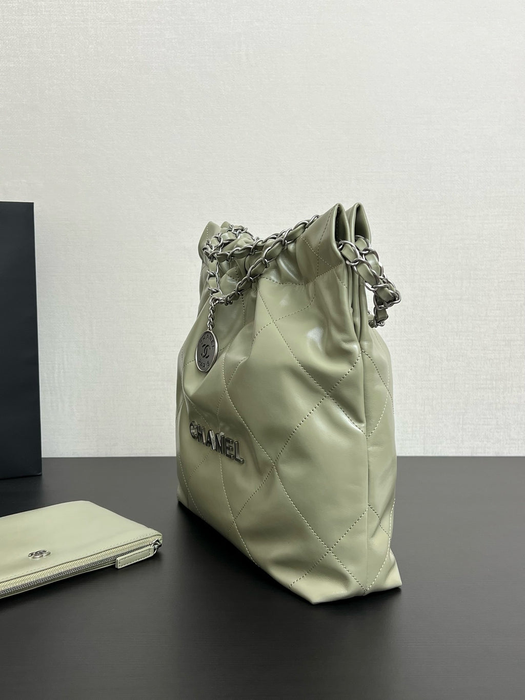 CHANEL - Shiny Calfskin & Gold-Tone Metal