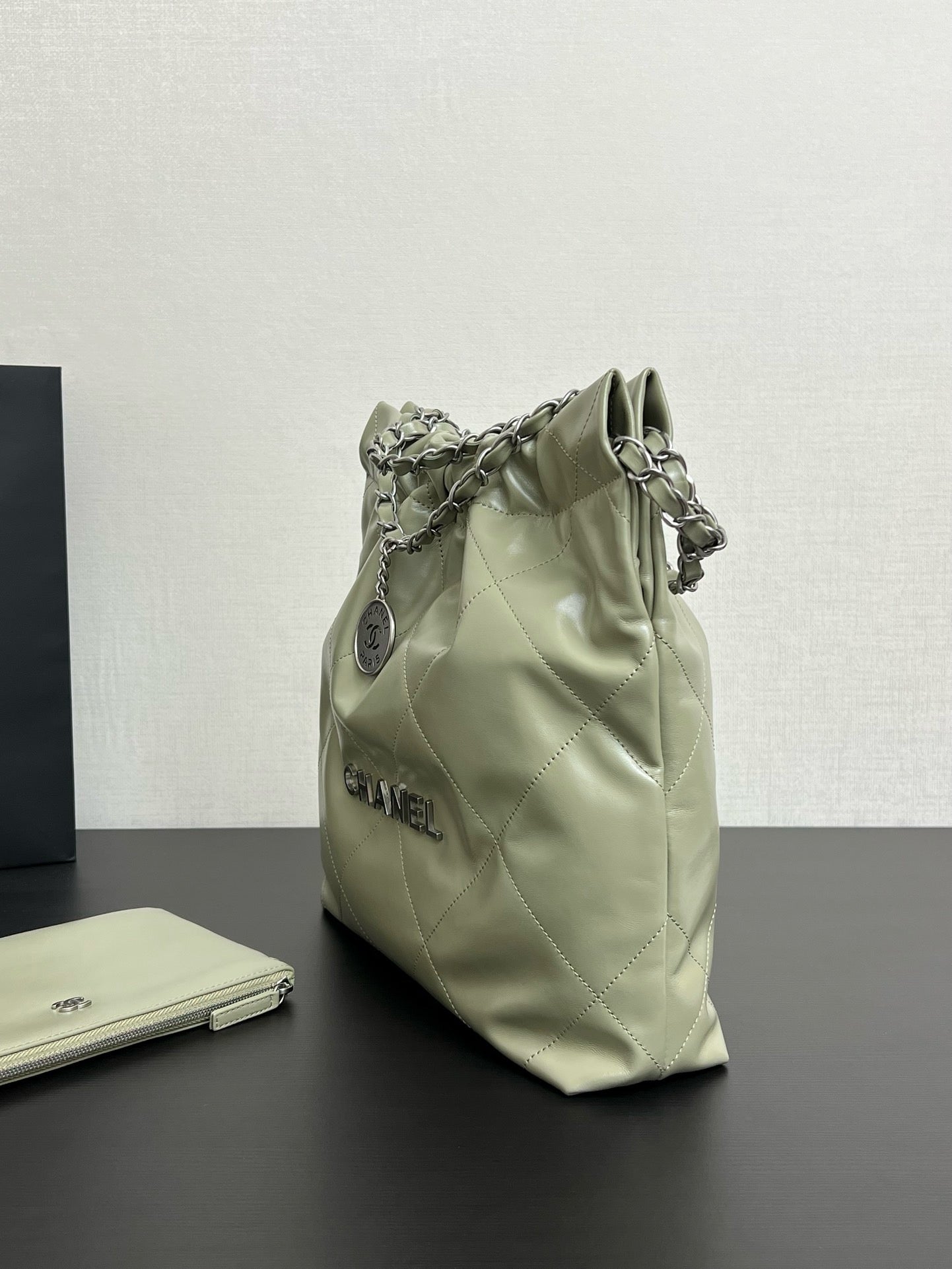 CHANEL - Shiny Calfskin & Gold-Tone Metal