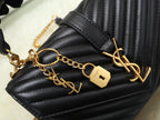 SAINT LAURENT- Black Leather Handbag