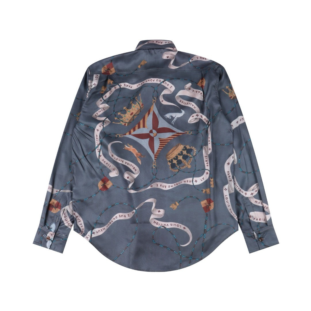 LOUIS VUITTON- Printed Silk Shirt