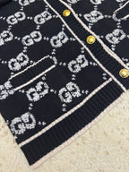 GUCCI  - Women's Black Embroidered Monogram