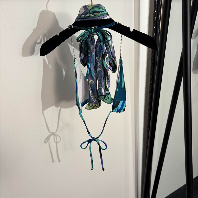 PUCCI - Patterned Halterneck bikini Swimsuit