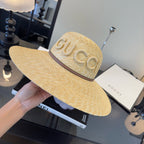 GUCCI - trimmed raffia sun hat
