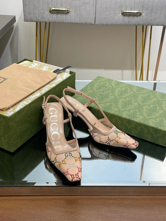 GUCCI - Crystal Slingback Pump