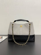 CHANEL - 25A Suede Shopping Bag Grey Small