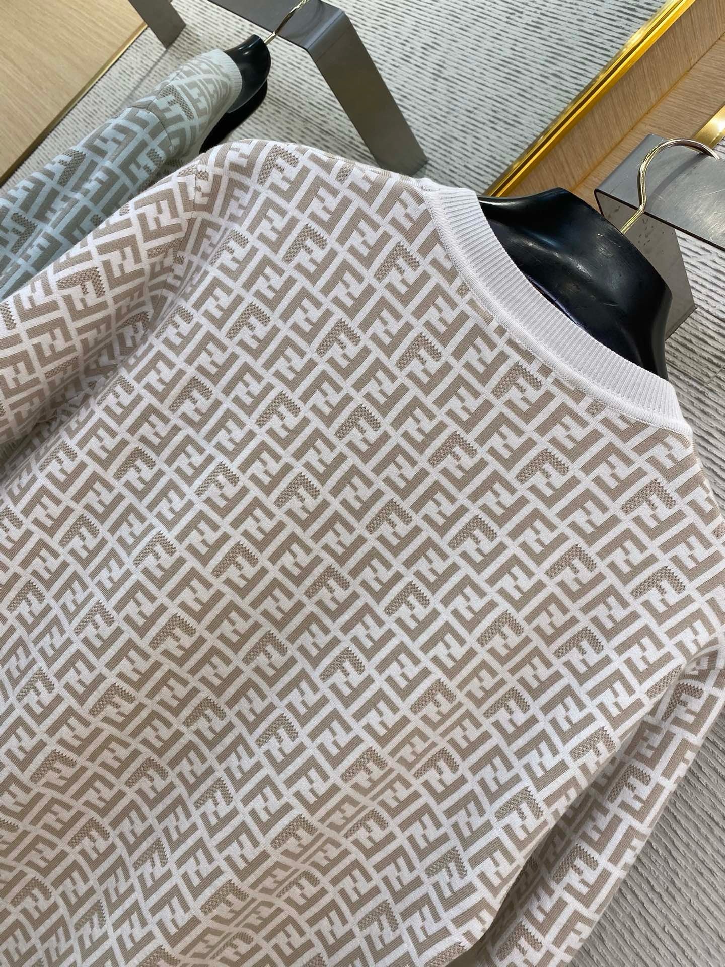 FENDI - Jacquard Knitted T-Shirt