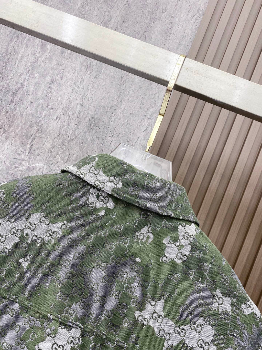 GUCCI  - Retro camouflage monogram print jacket