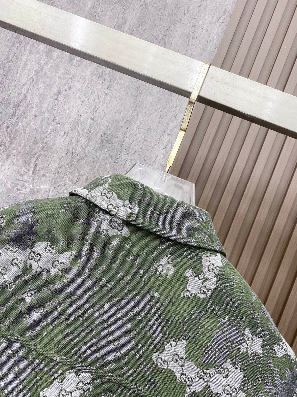 GUCCI  - Retro camouflage monogram print jacket