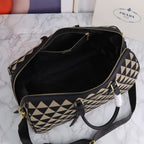 PRADA - Prada Symbole embroidered fabric bag